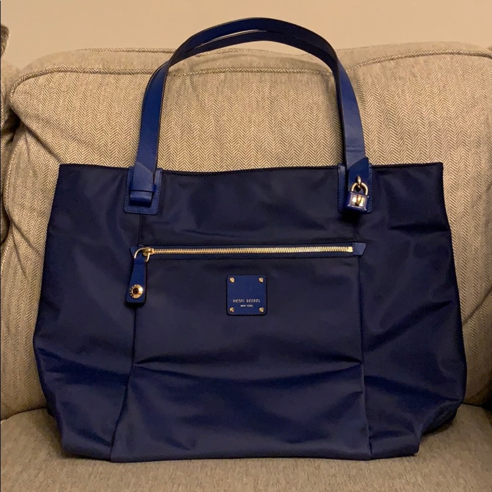***SOLD*** HB Jetsetter Tote - Dark Blue & Gold
